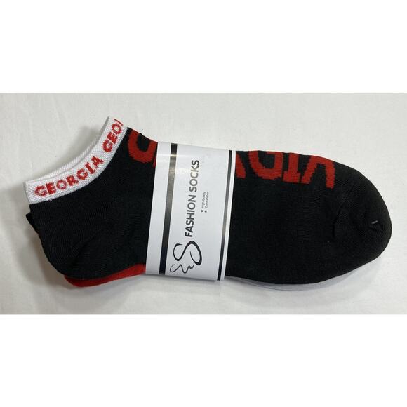 Georgia Bulldogs Socks 2-3Packs Ankle Socks, Women's 9-11, NCAA - Picture 5 of 9